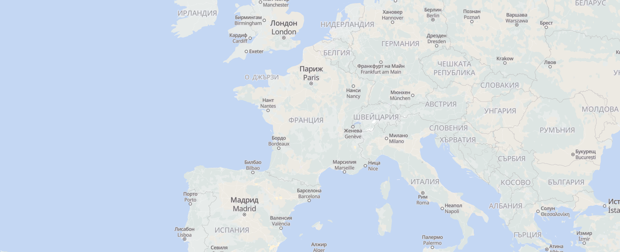 Франция cities map