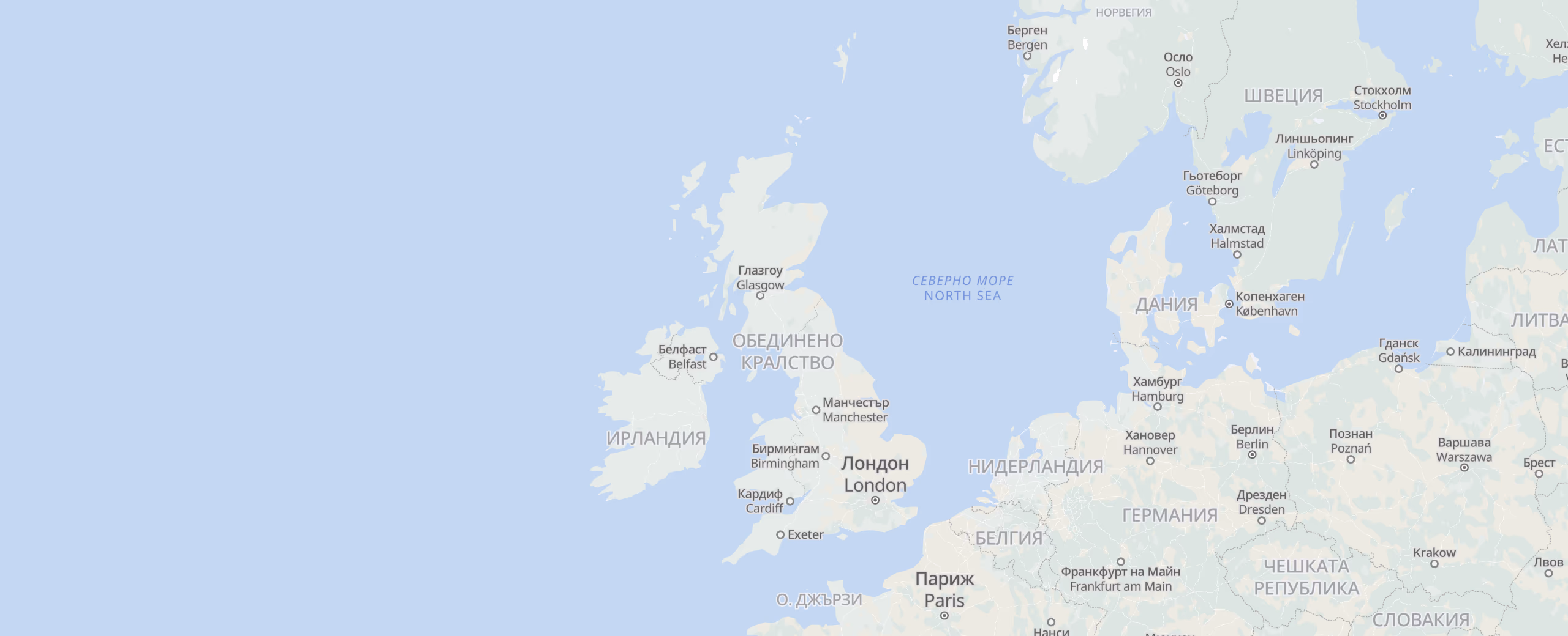 Обединено кралство cities map