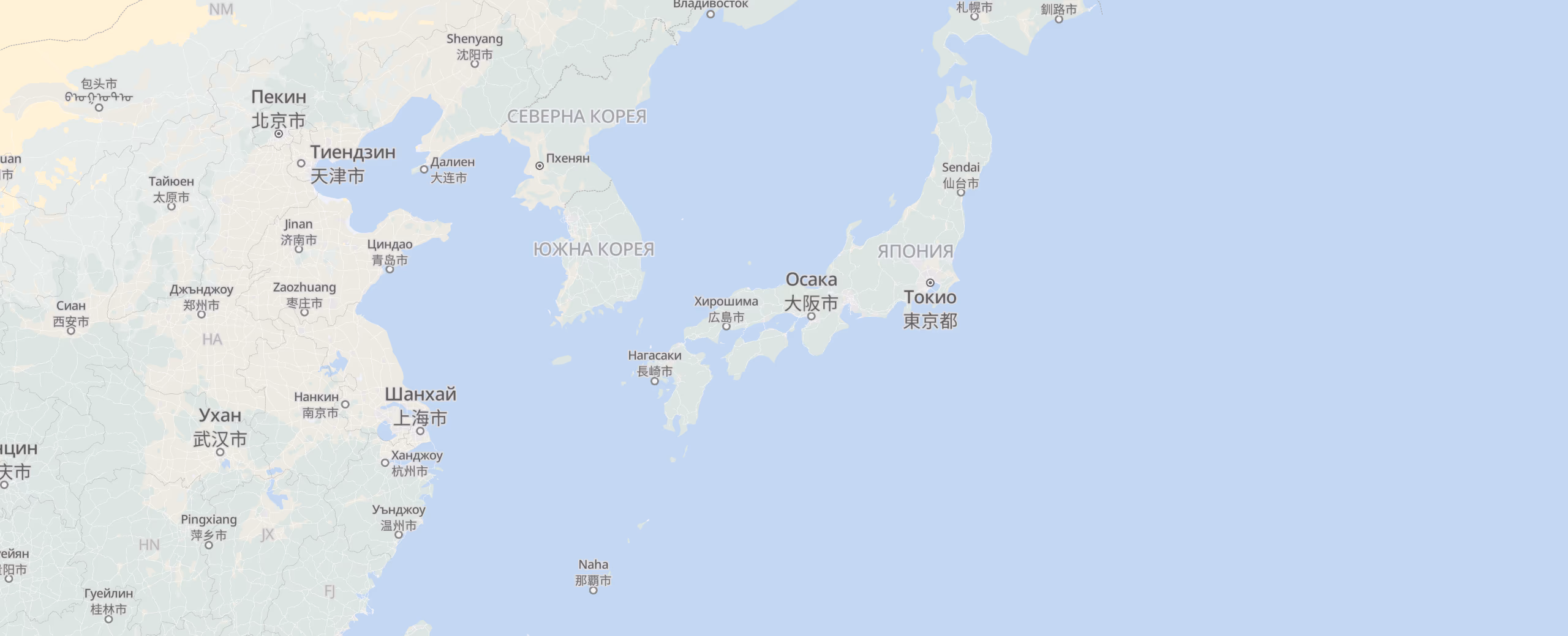 Япония cities map