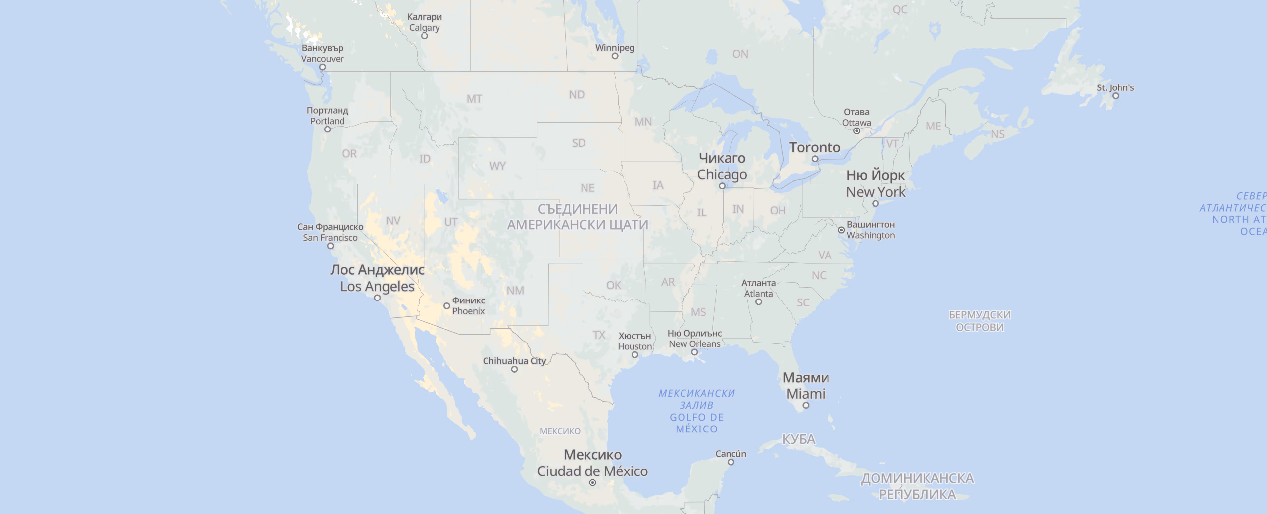 Съединени щати cities map