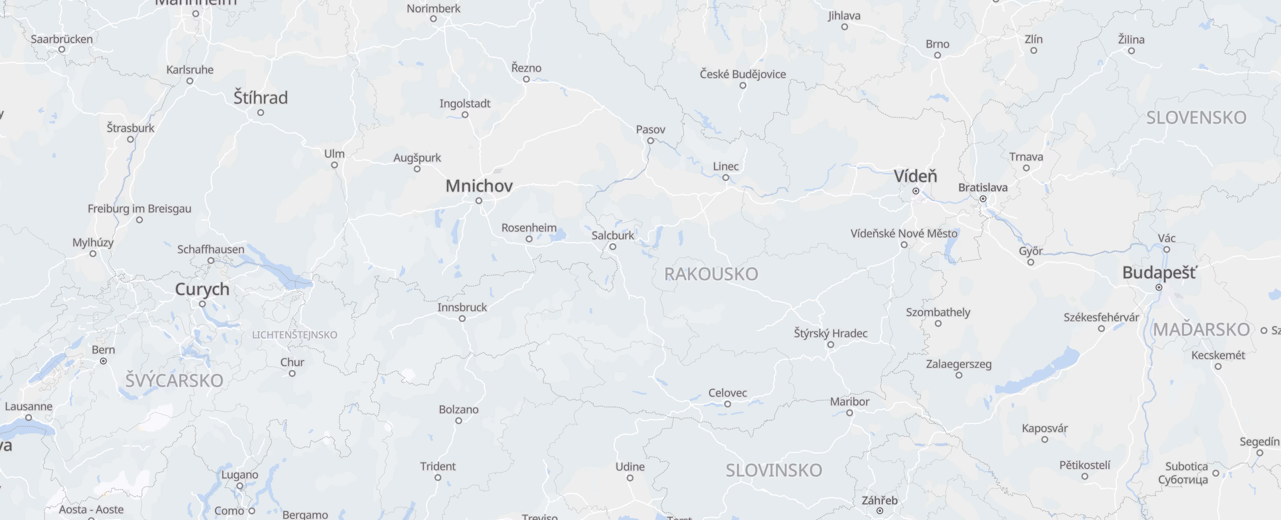 Rakousko cities map