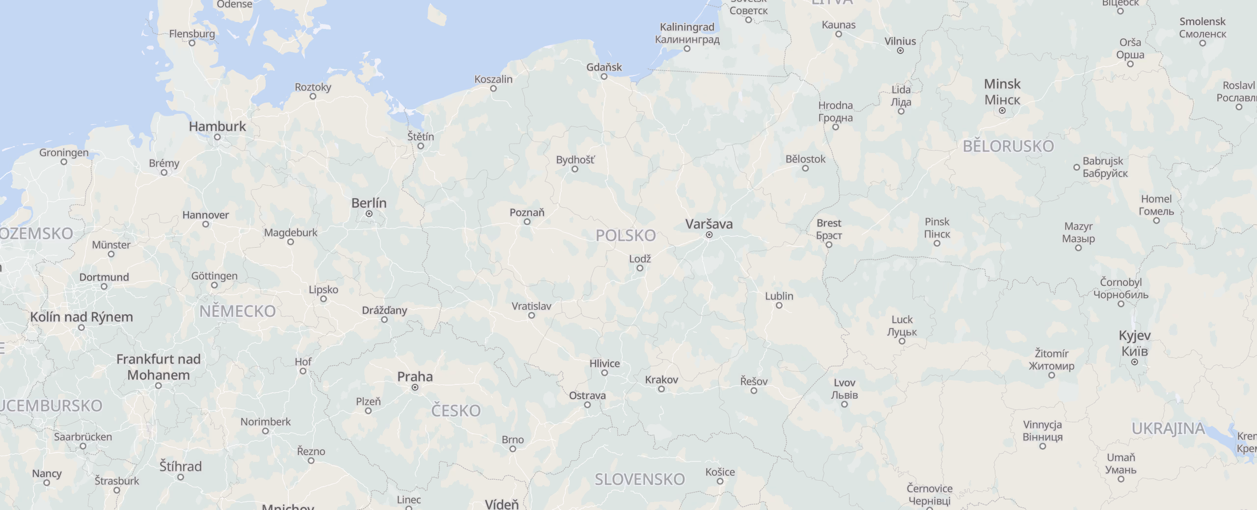 Polsko cities map