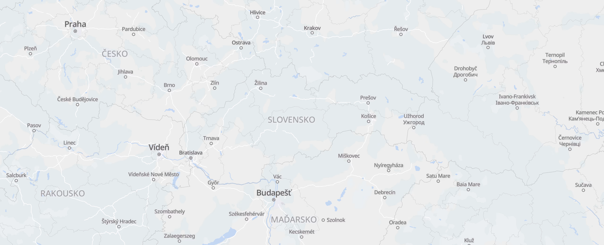 Slovensko cities map