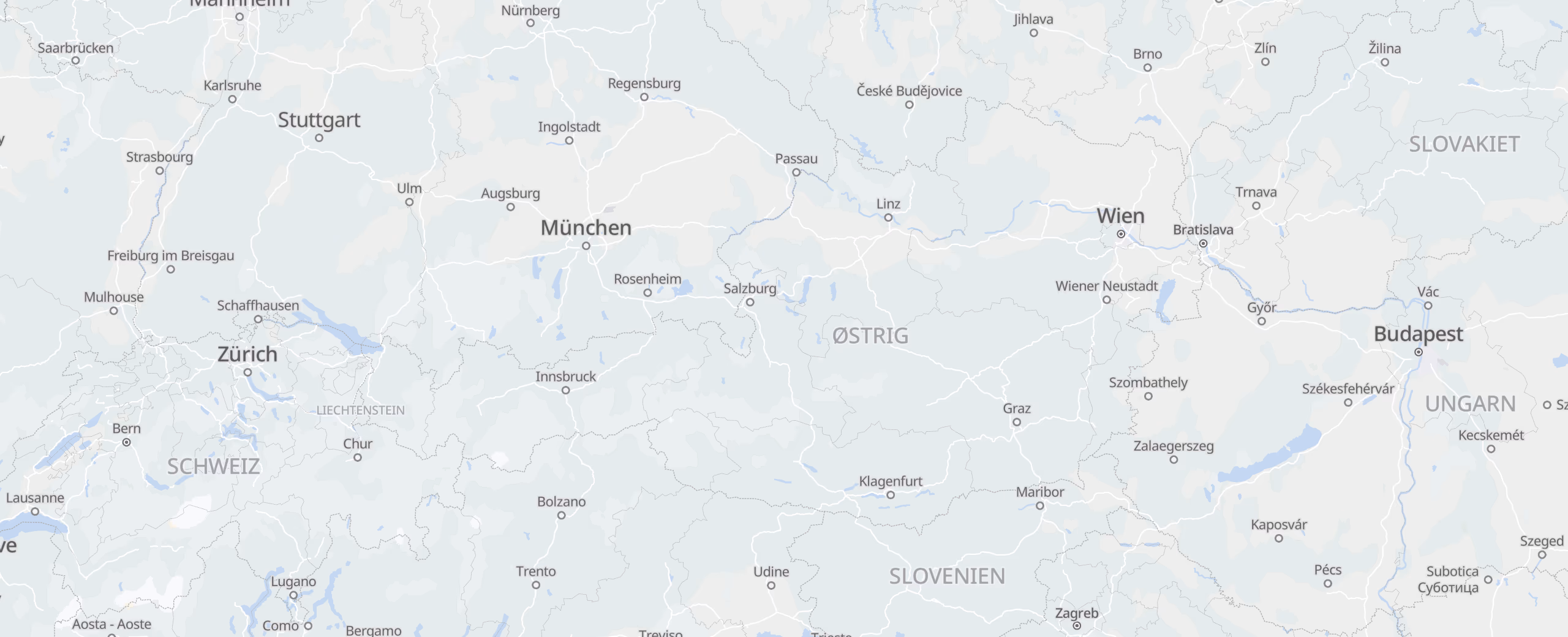 Østrig cities map