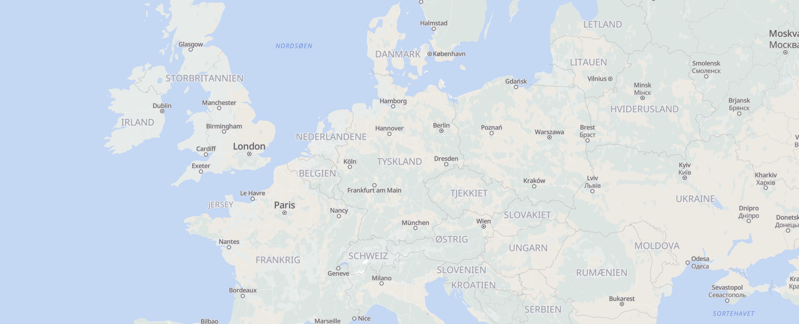 Tyskland cities map