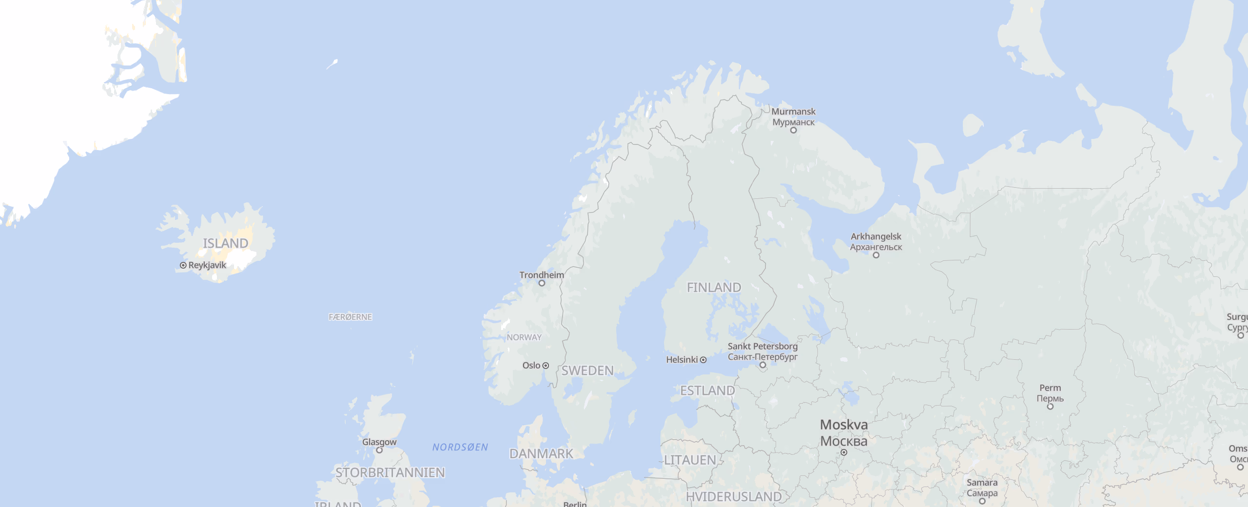 Norge cities map