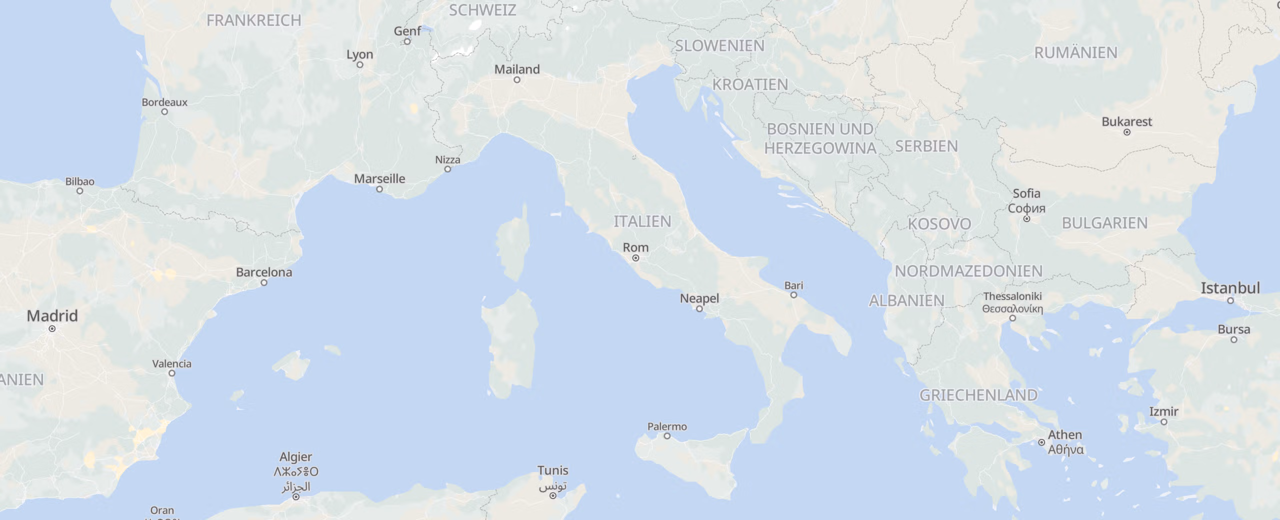 Italien cities map