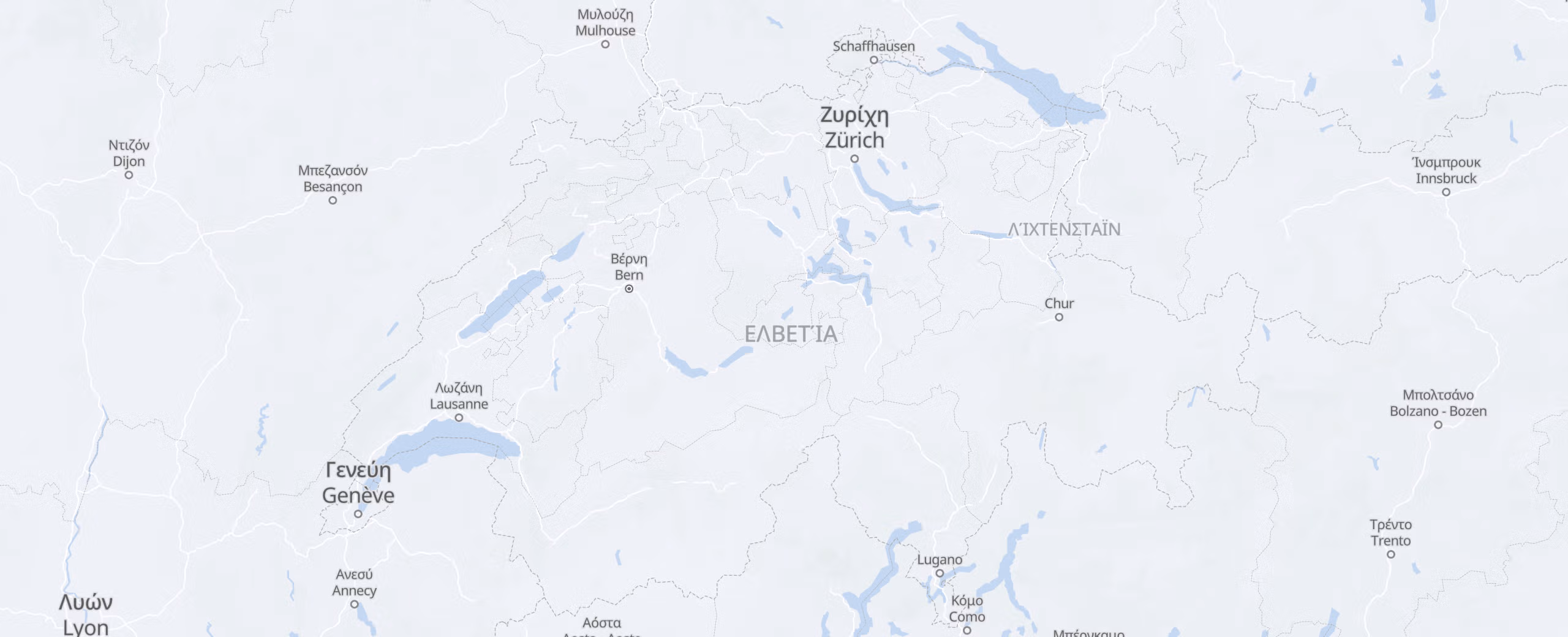 Ελβετία cities map