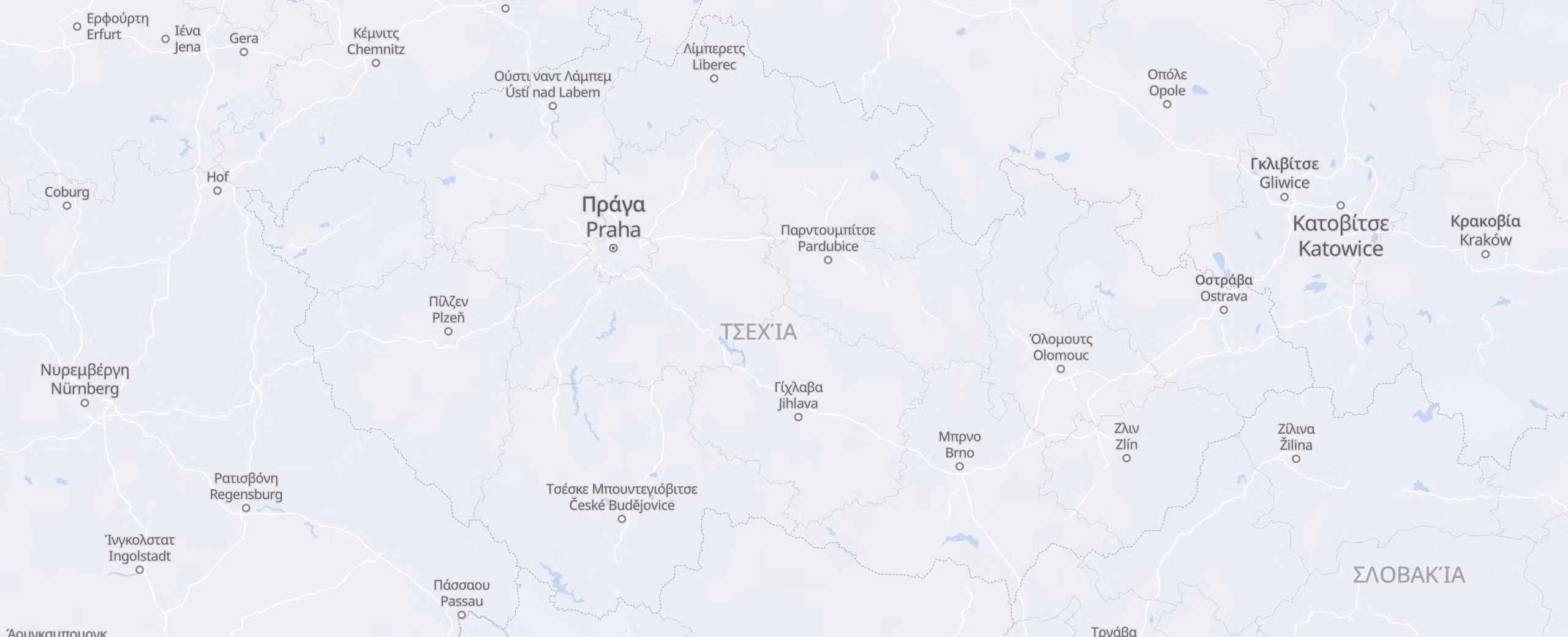 Τσεχία cities map