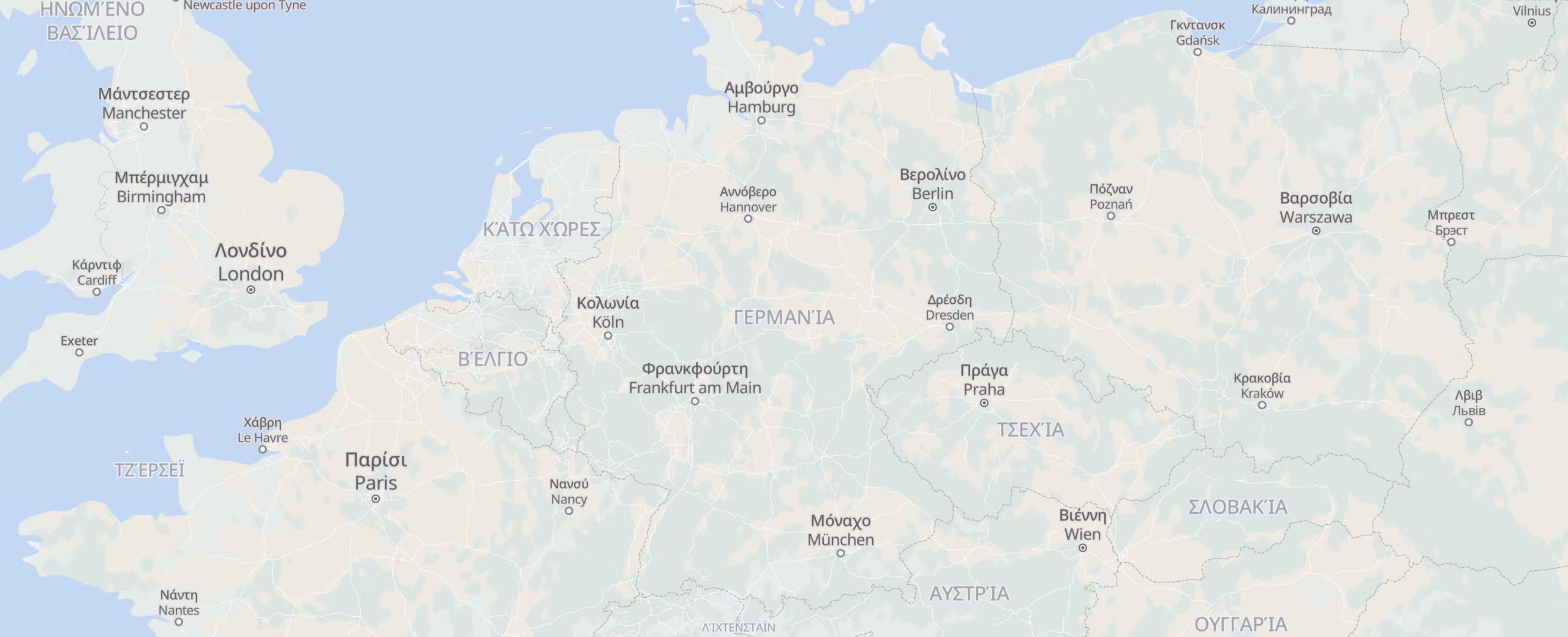 Γερμανία cities map