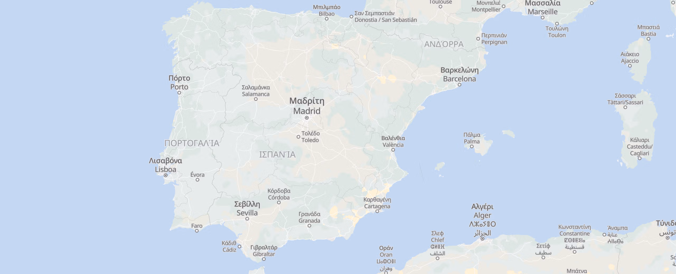 Ισπανία cities map