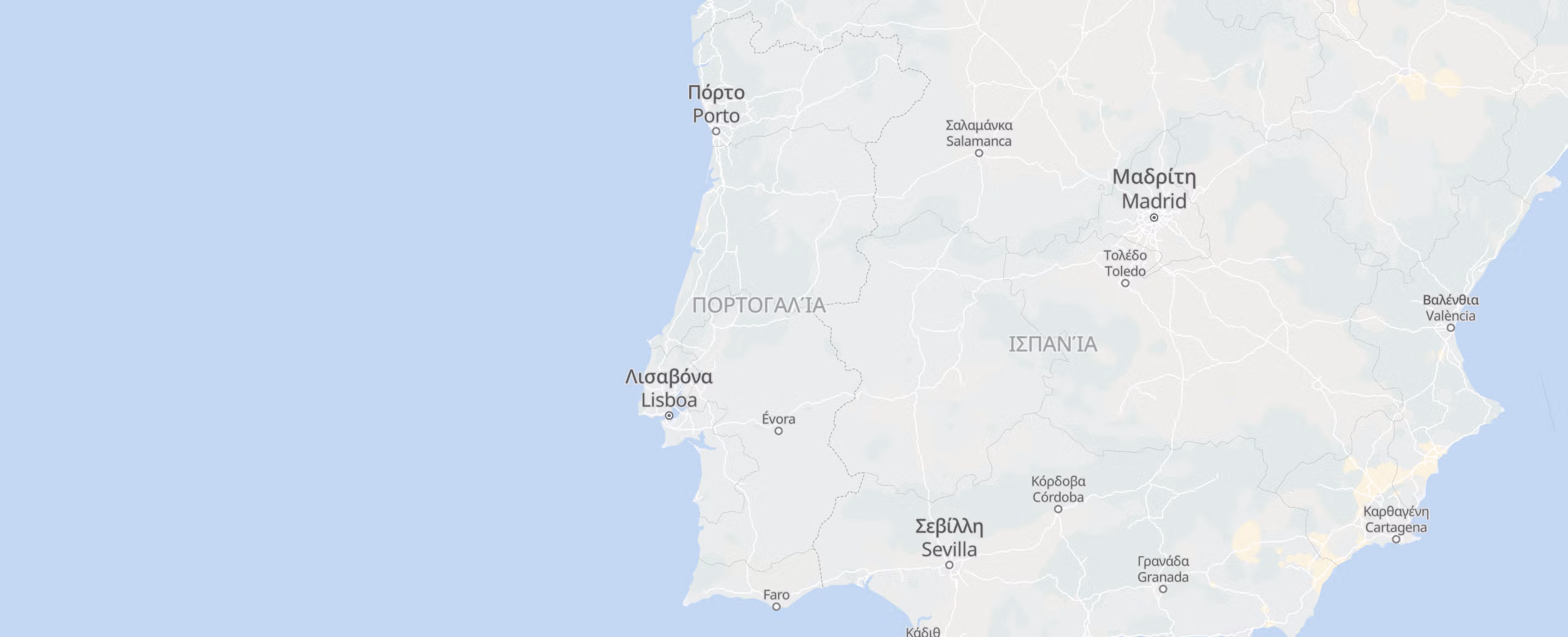 Πορτογαλία cities map