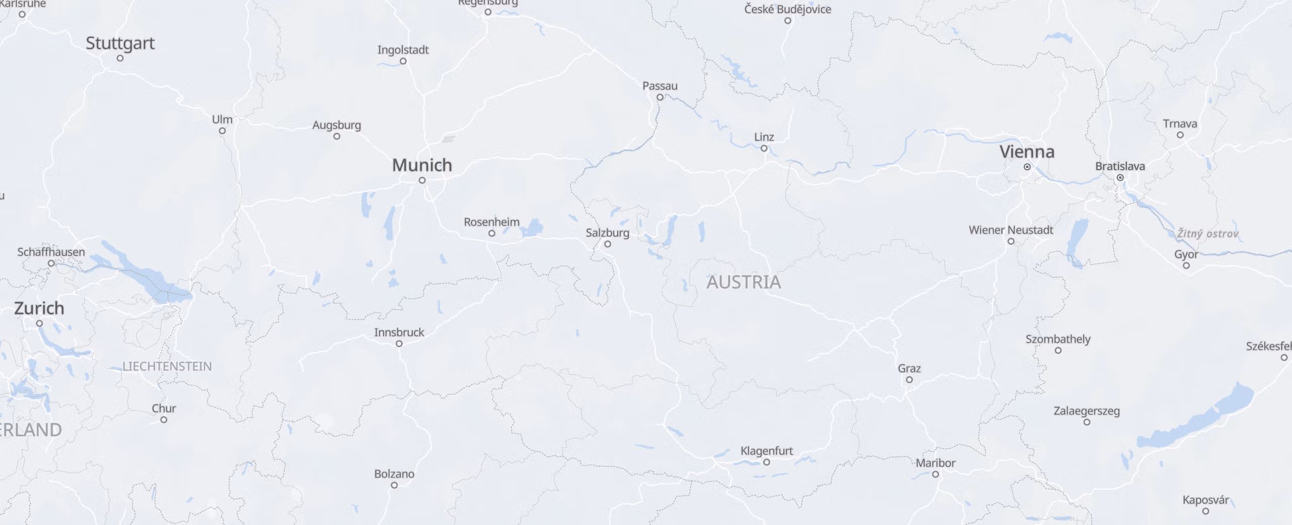 Austria cities map
