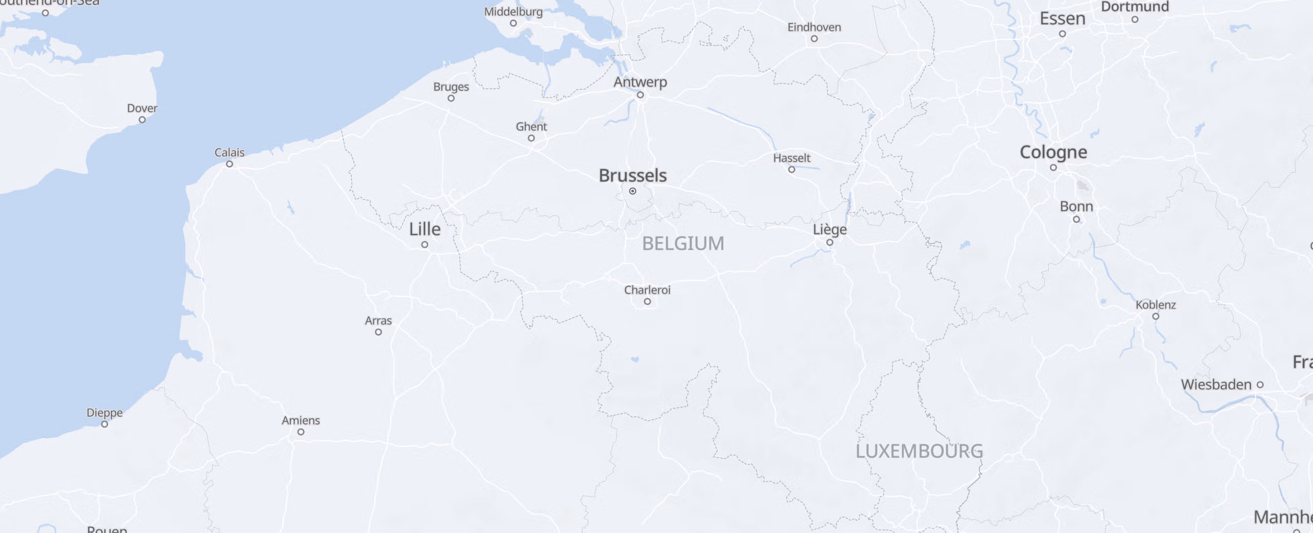 Belgium cities map