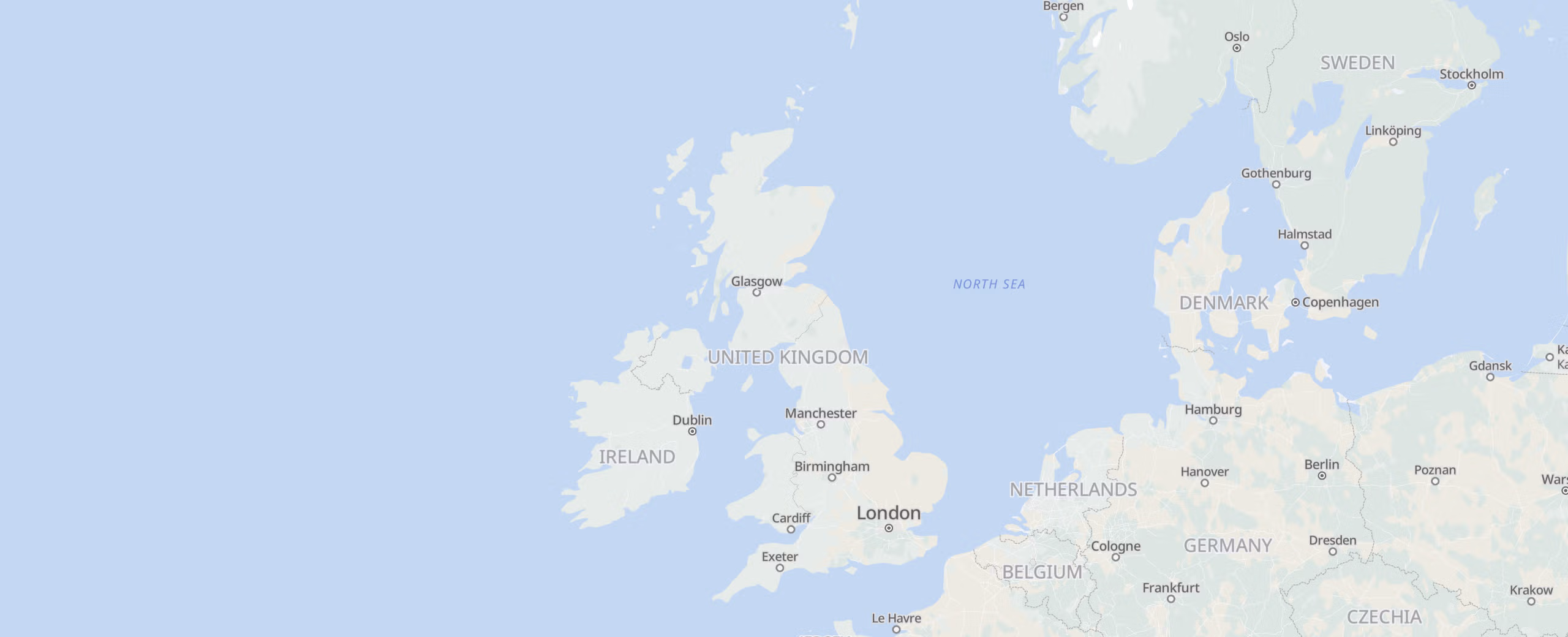 United Kingdom cities map