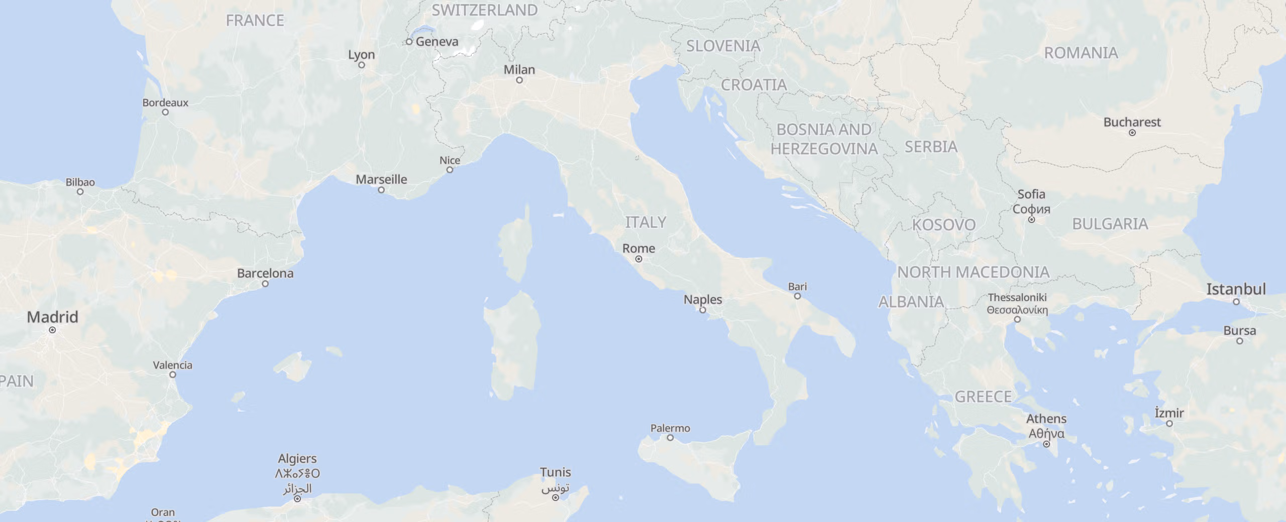 Italy cities map
