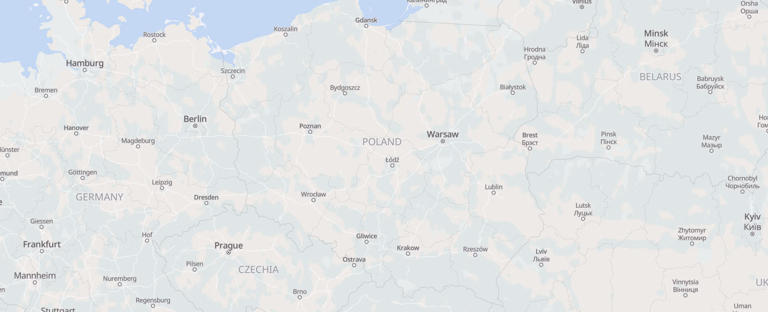 Poland cities map