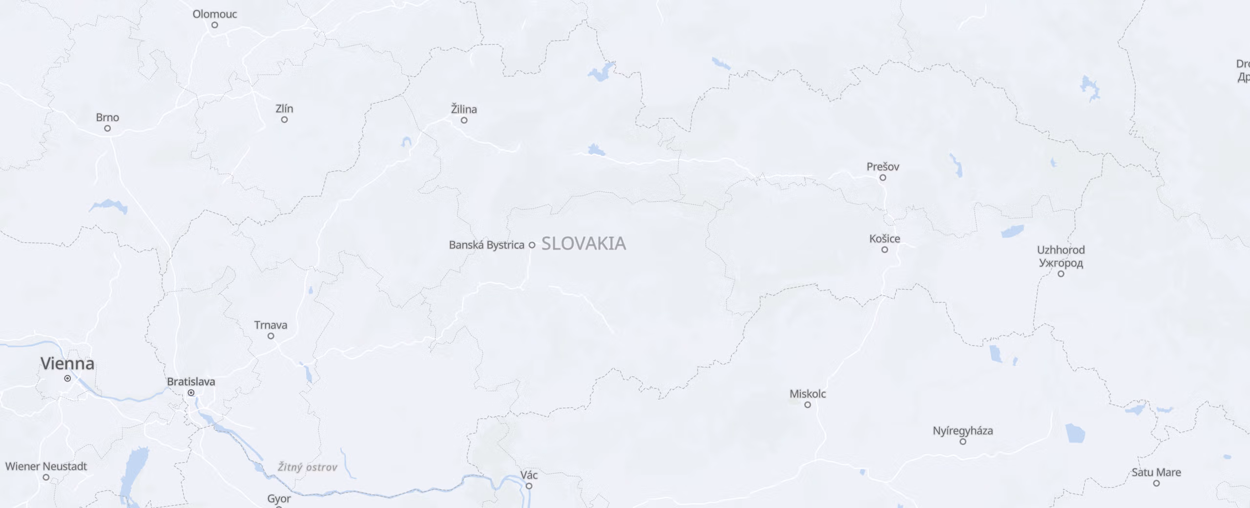 Slovakia cities map