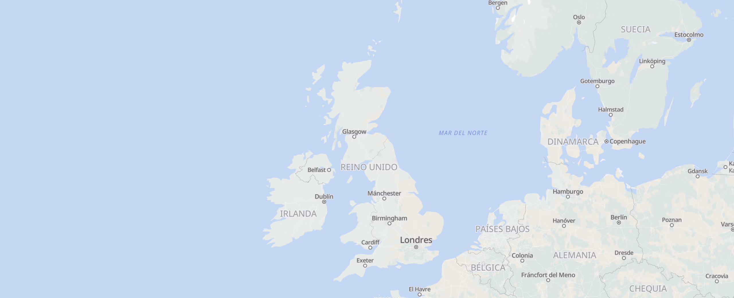 Reino Unido cities map