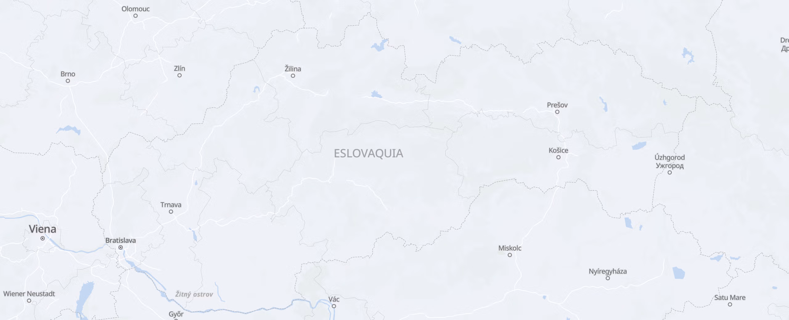 Eslovaquia cities map