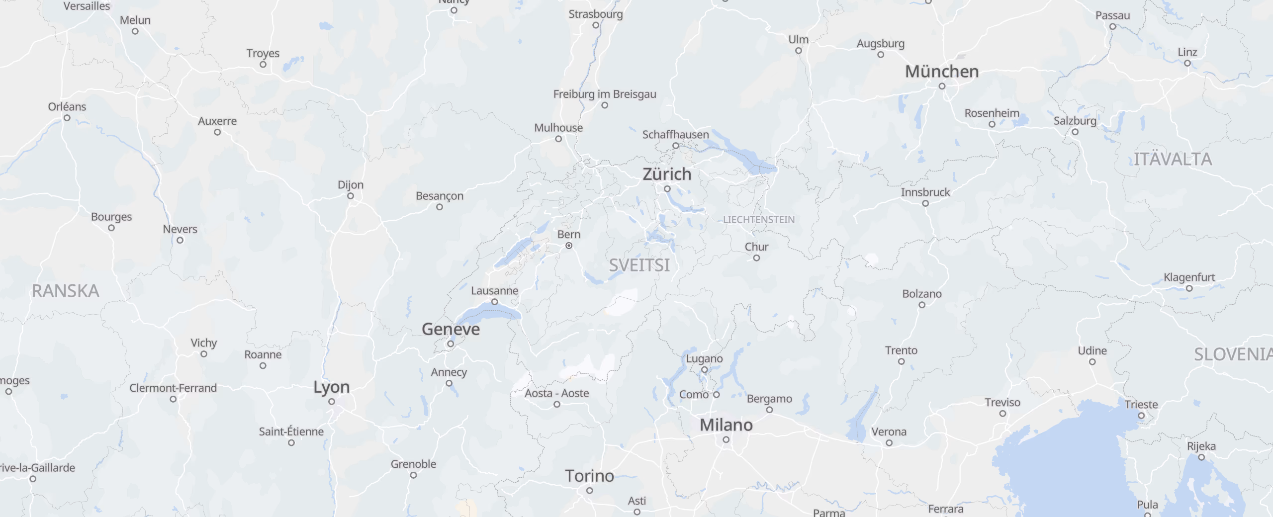 Sveitsi cities map