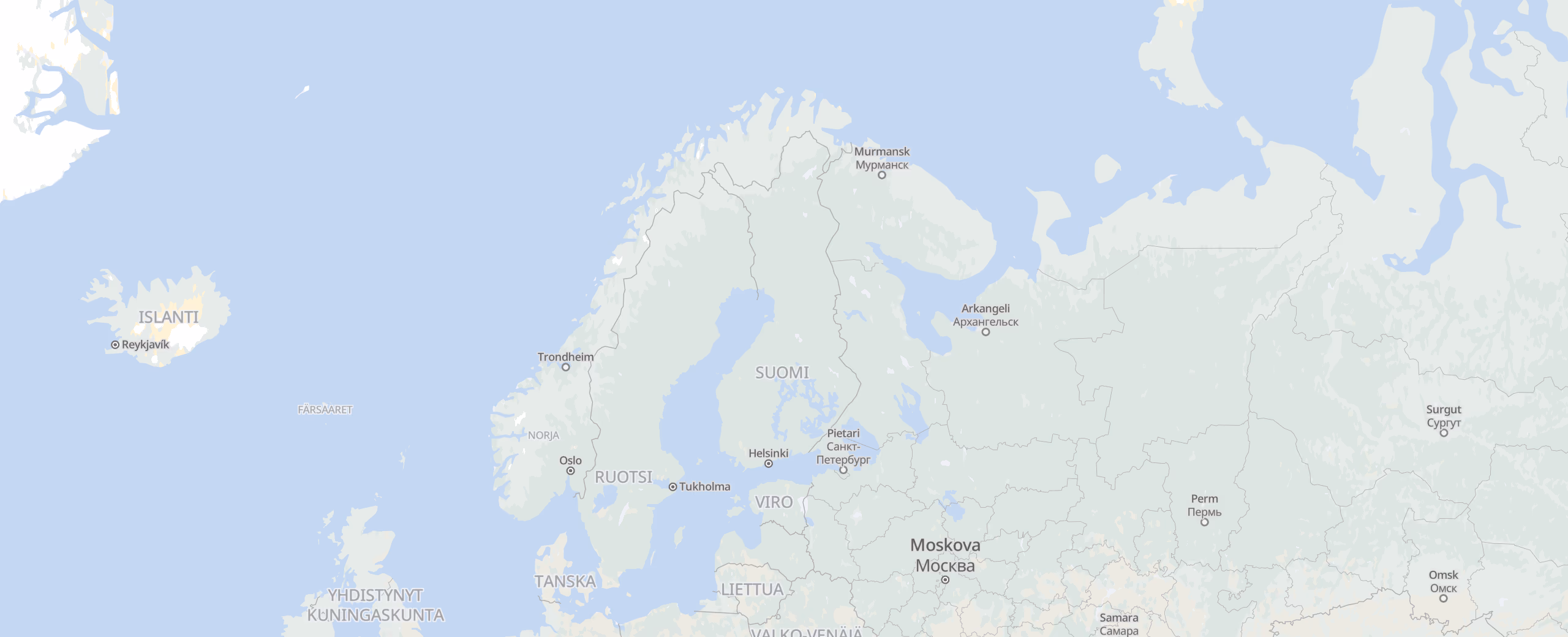 Suomi cities map