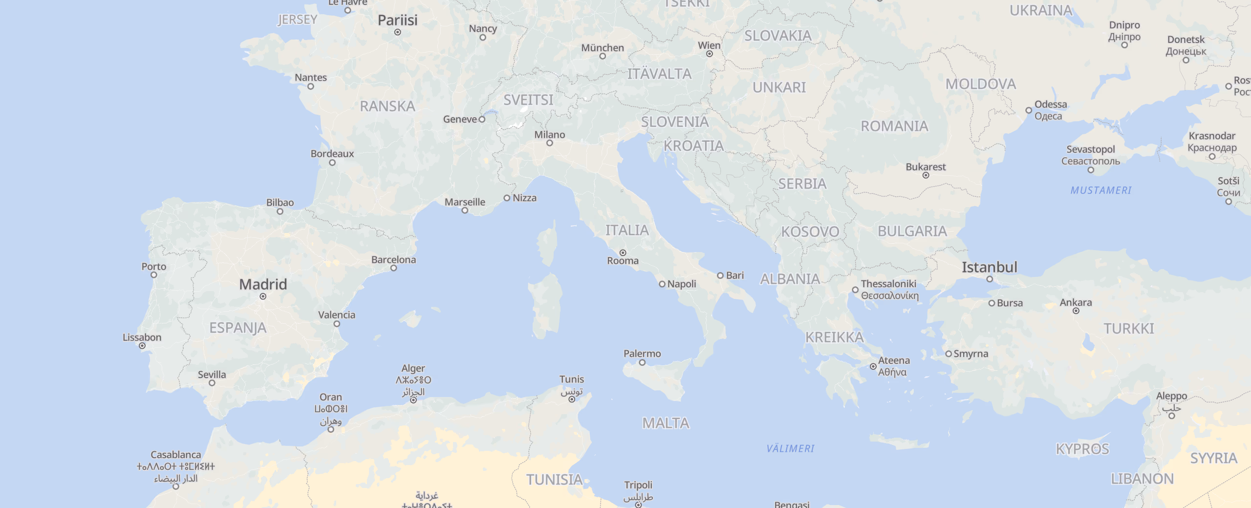 Italia cities map