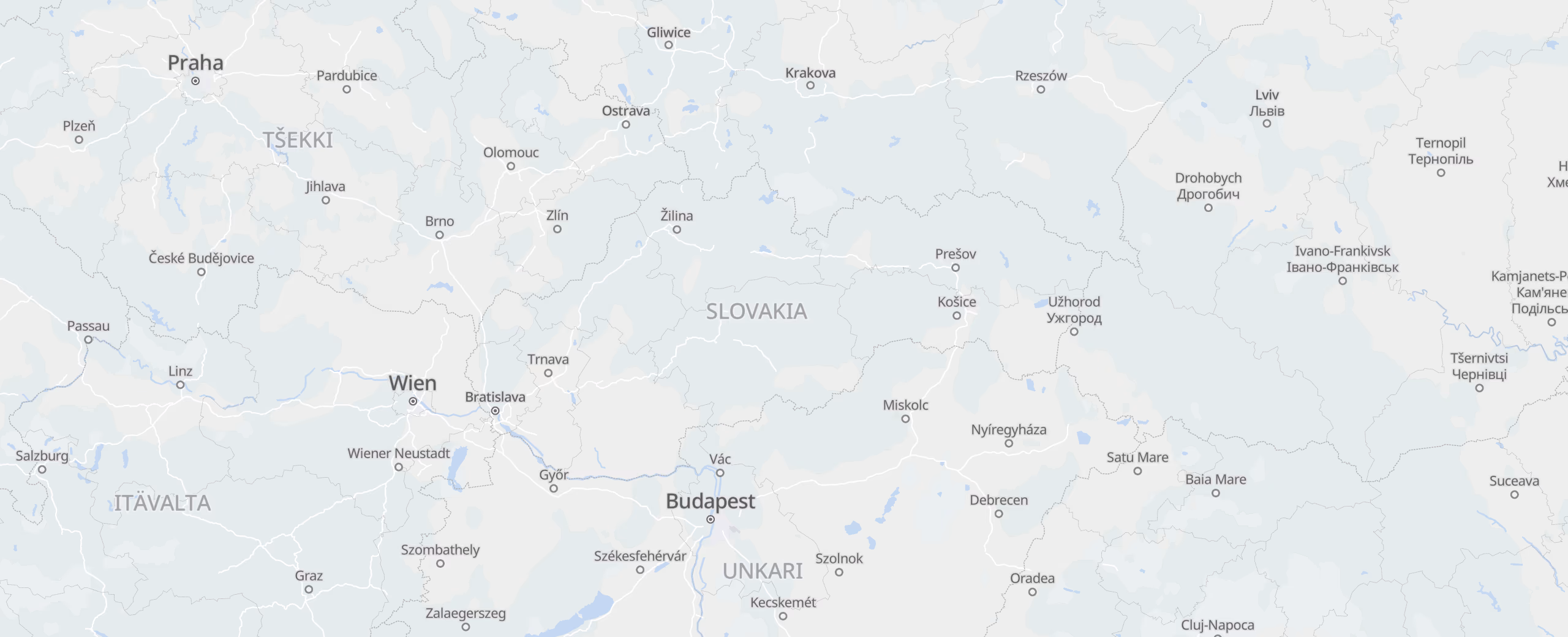 Slovakia cities map