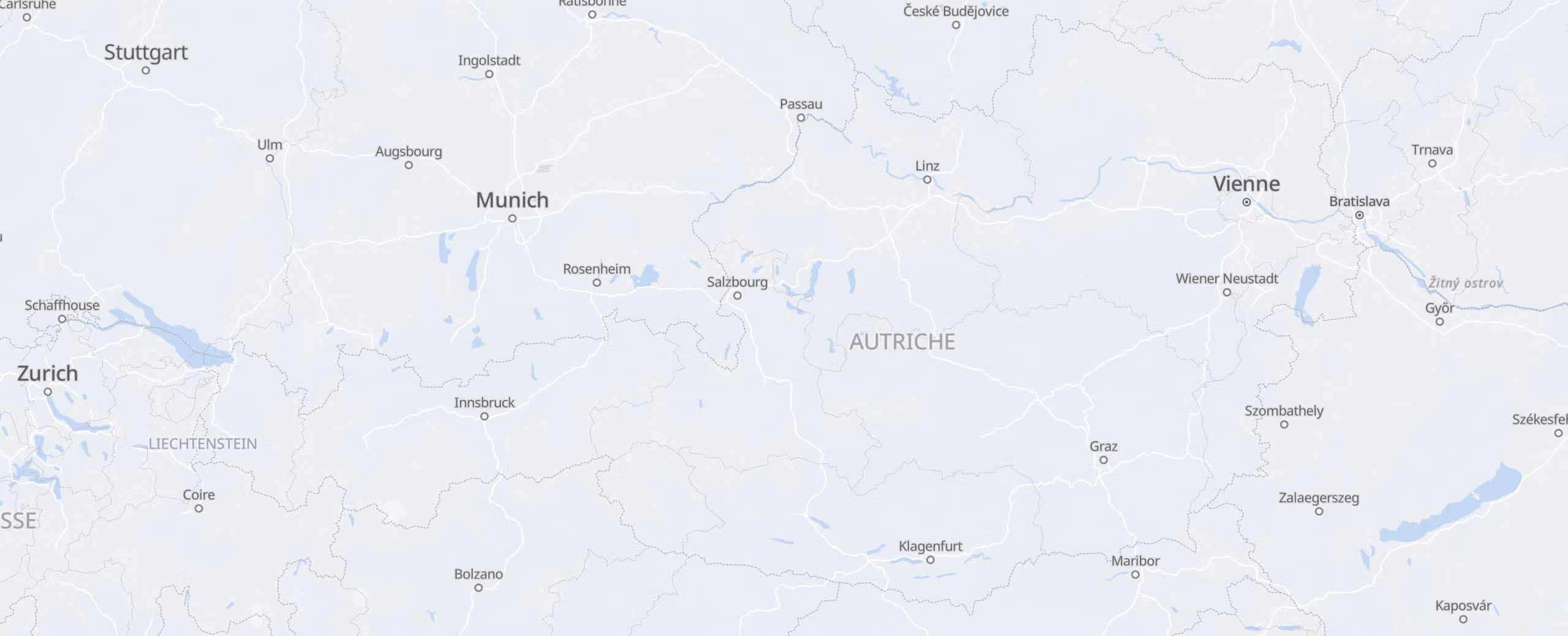 Autriche cities map