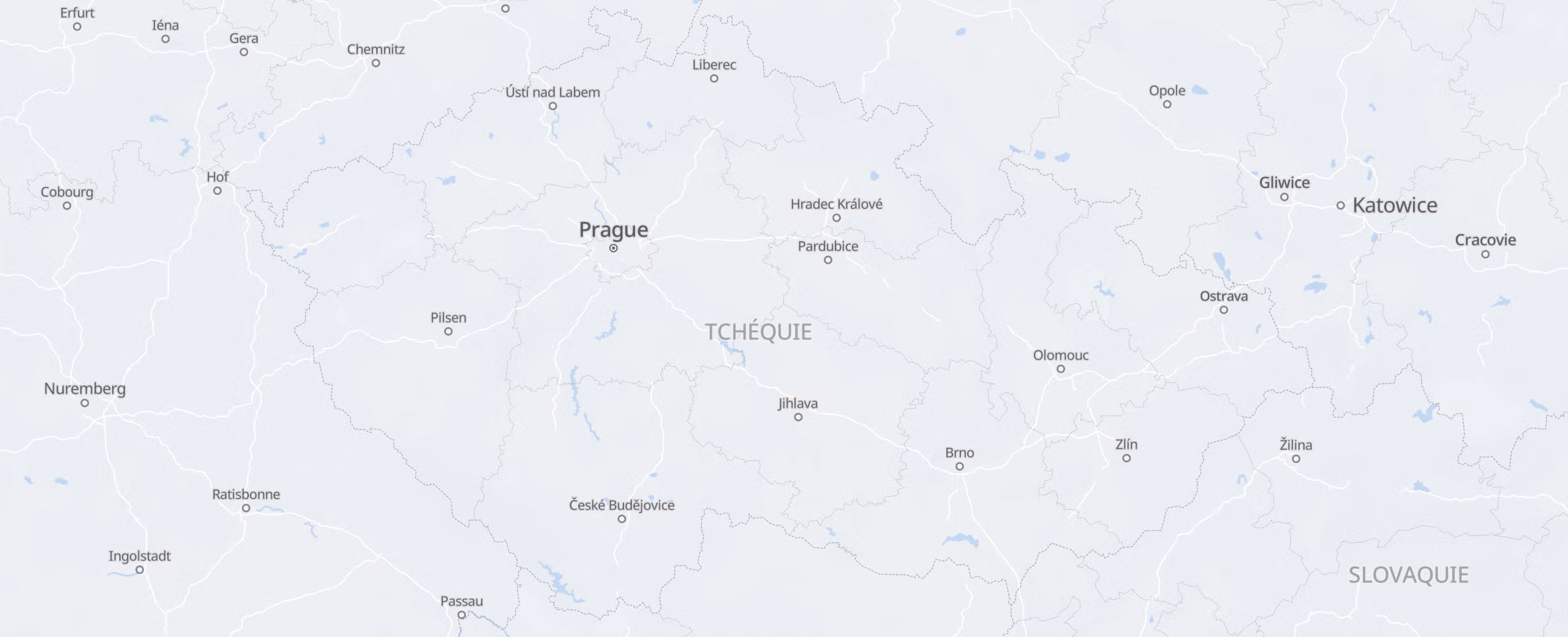République tchèque cities map