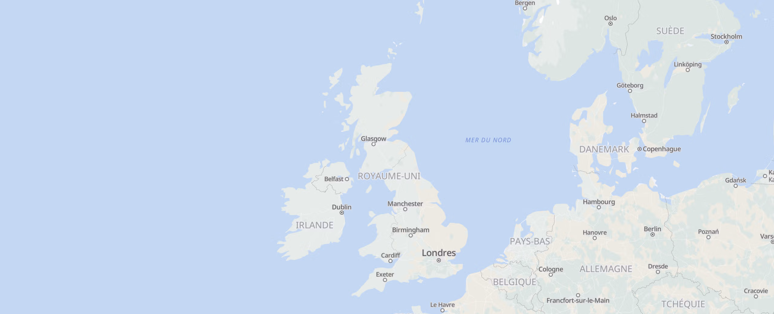 Royaume-Uni cities map