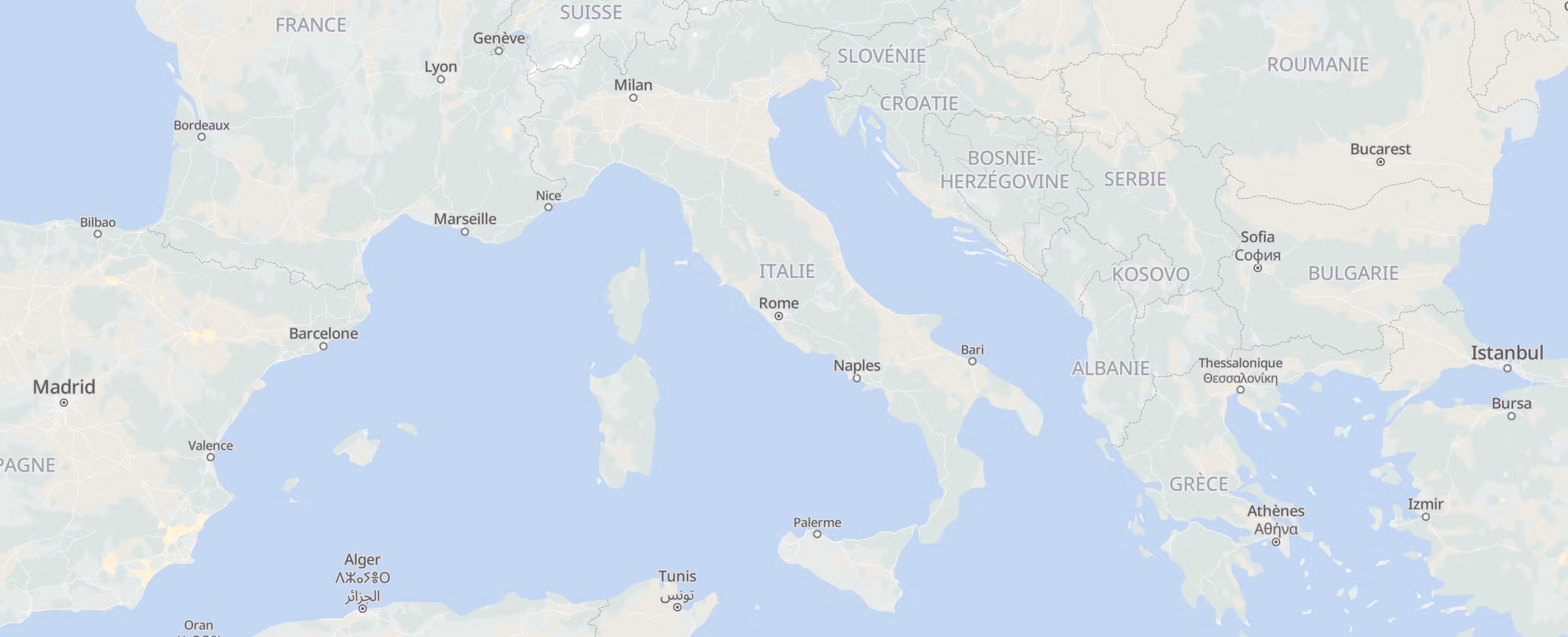 Italie cities map