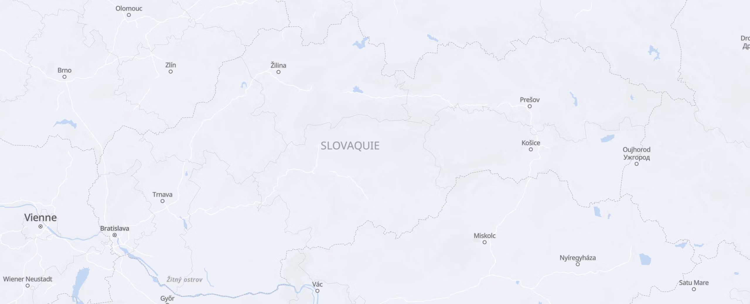 Slovaquie cities map