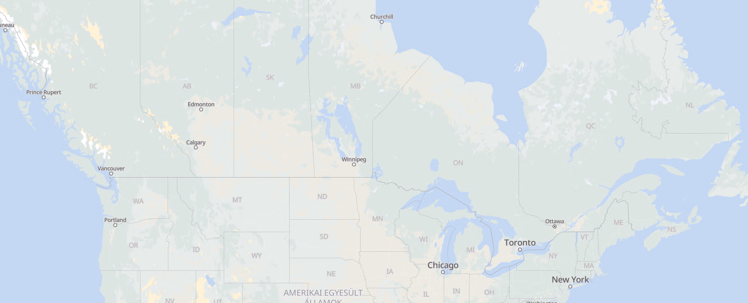 Kanada cities map