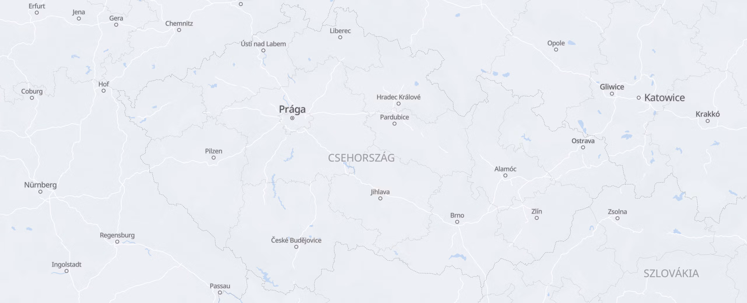 Csehország cities map