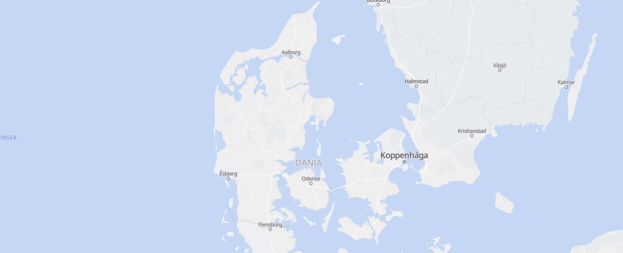 Dánia cities map