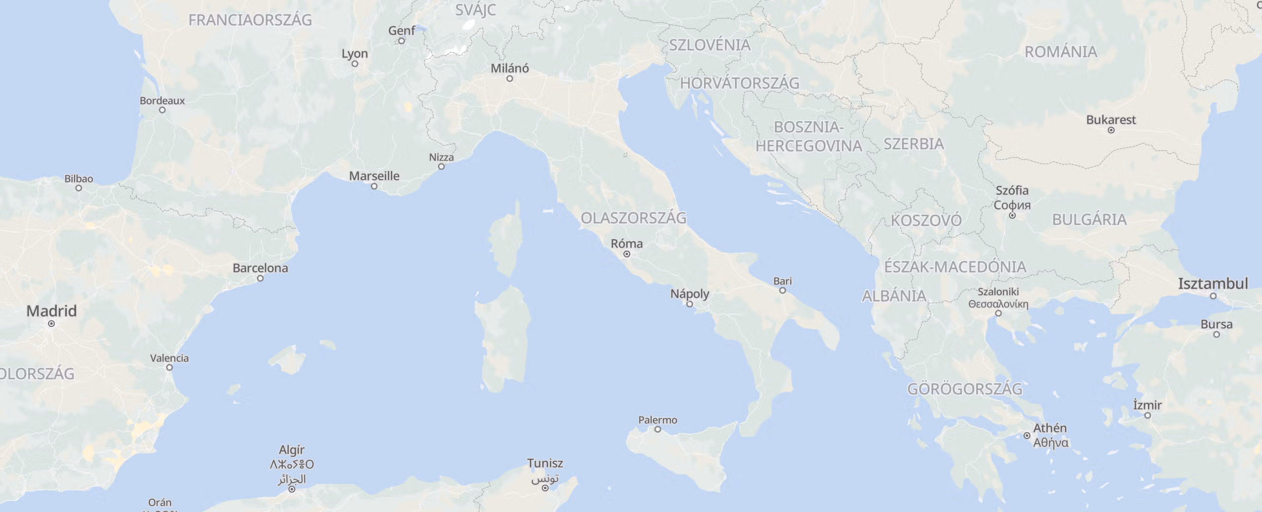 Olaszország cities map