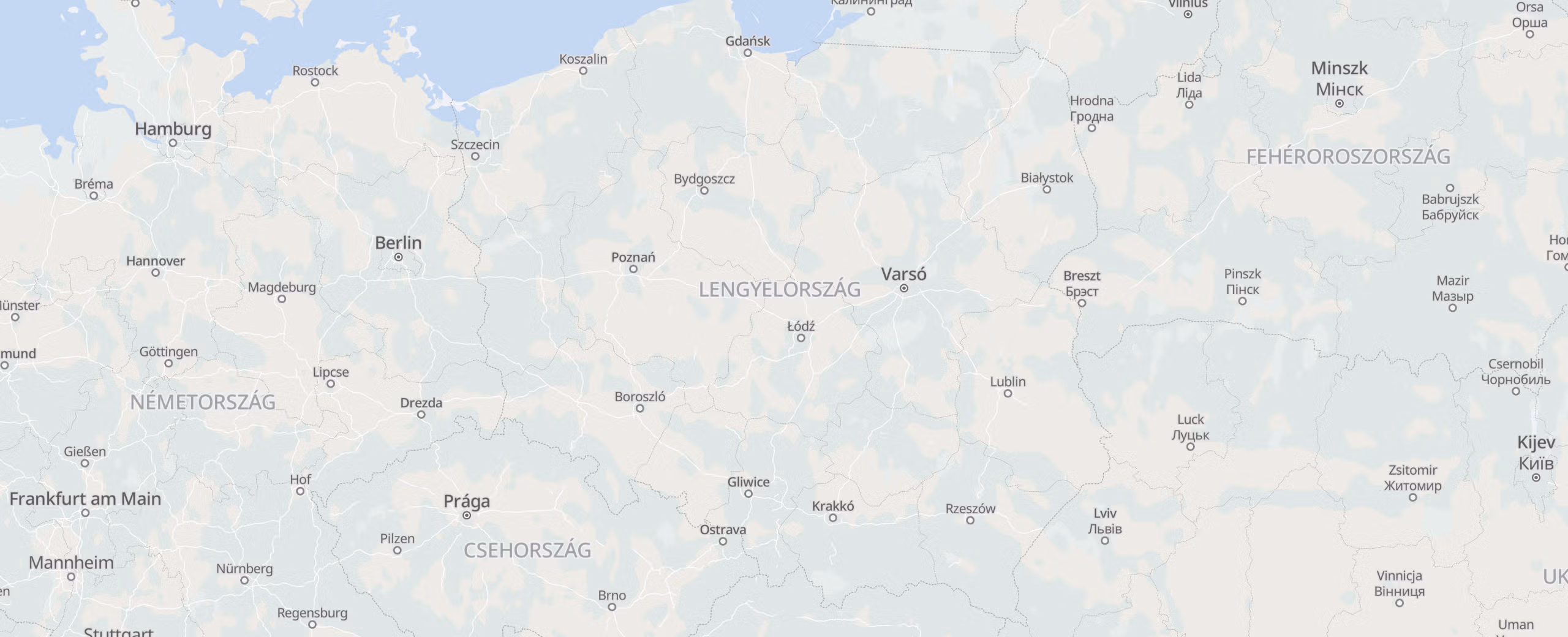 Lengyelország cities map