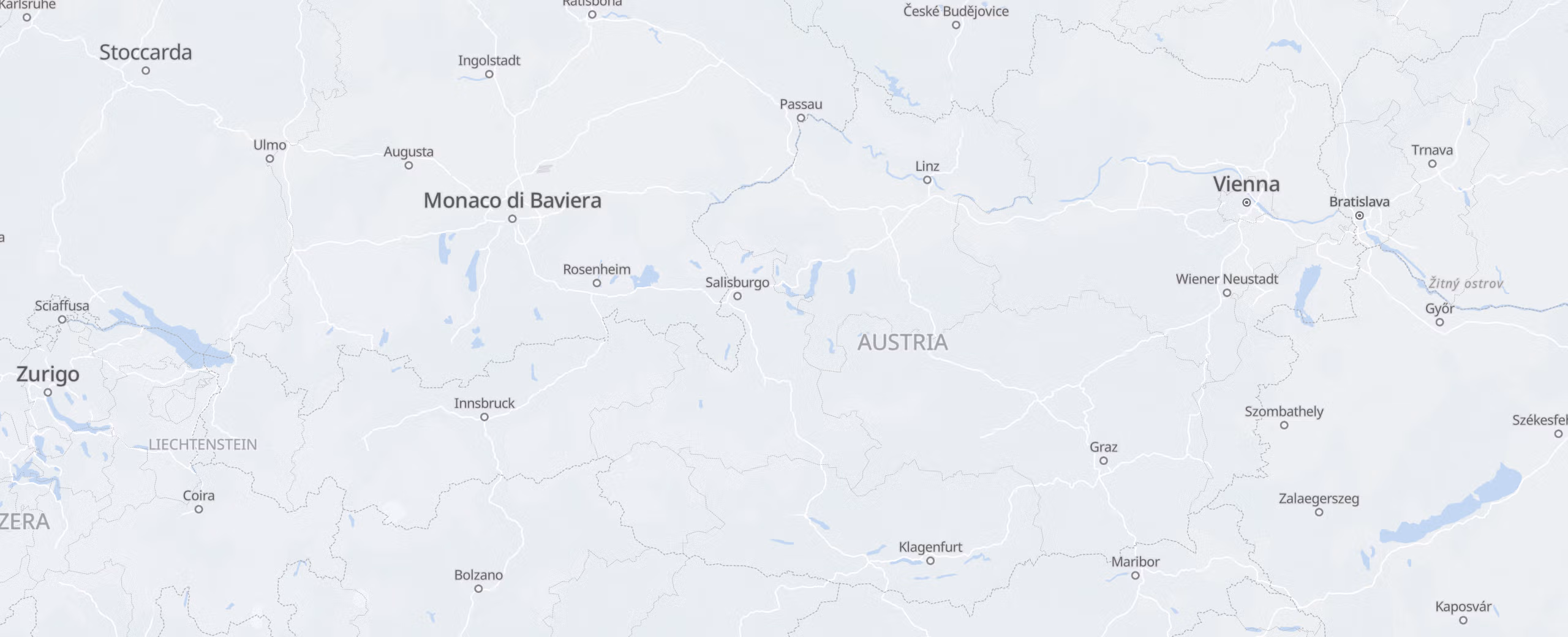 Austria cities map