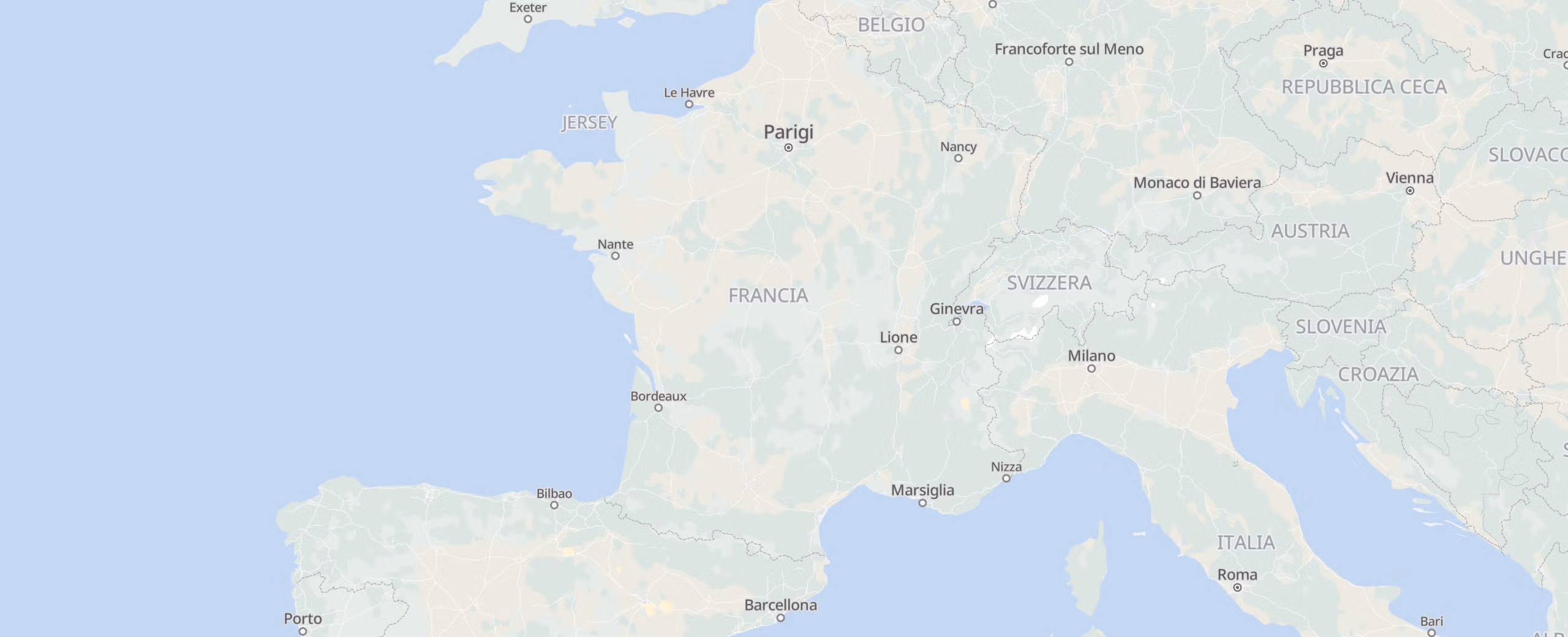 Francia cities map
