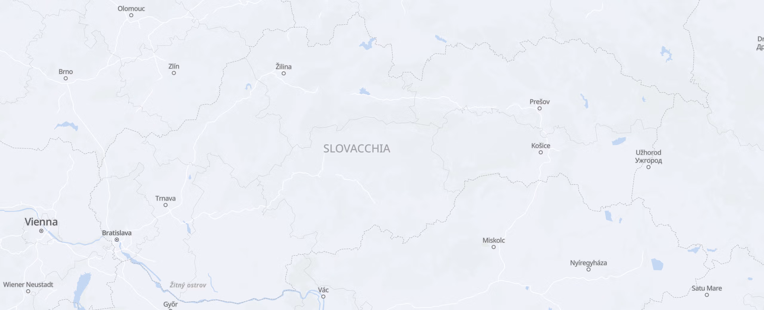 Slovacchia cities map