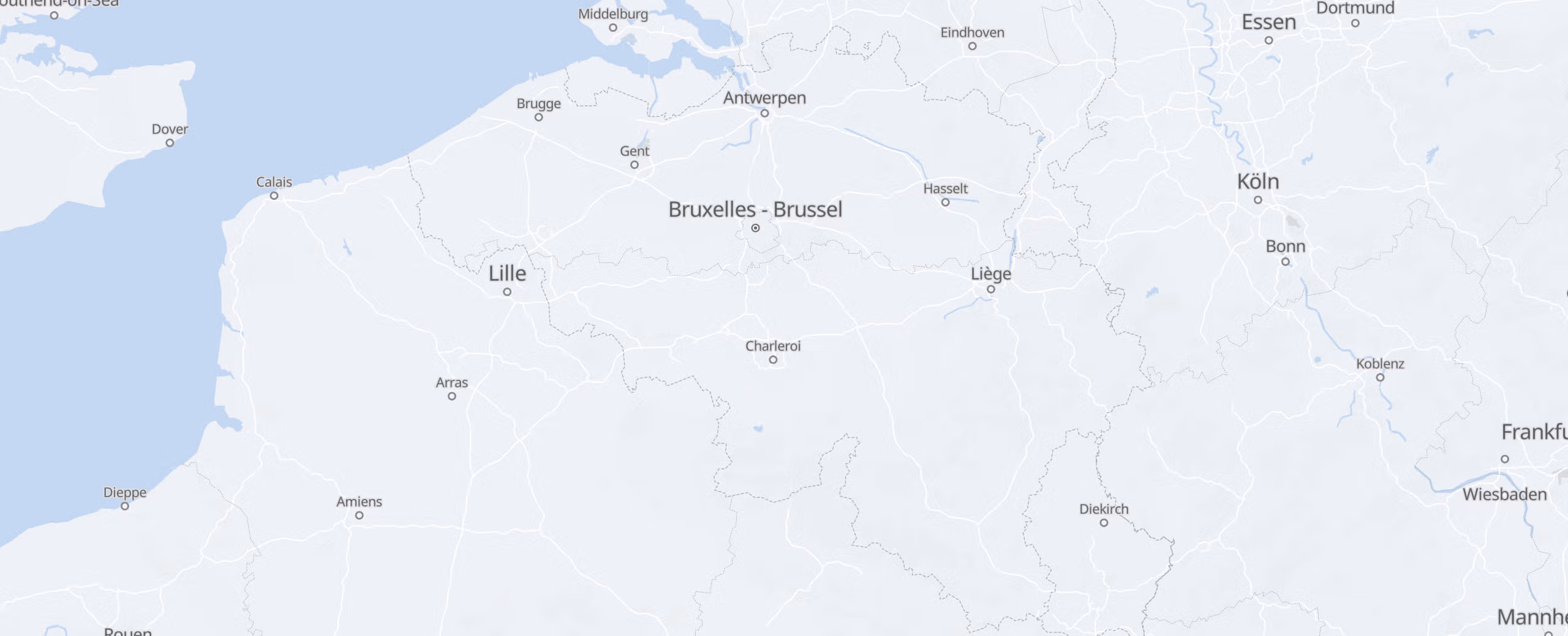 ベルギー cities map