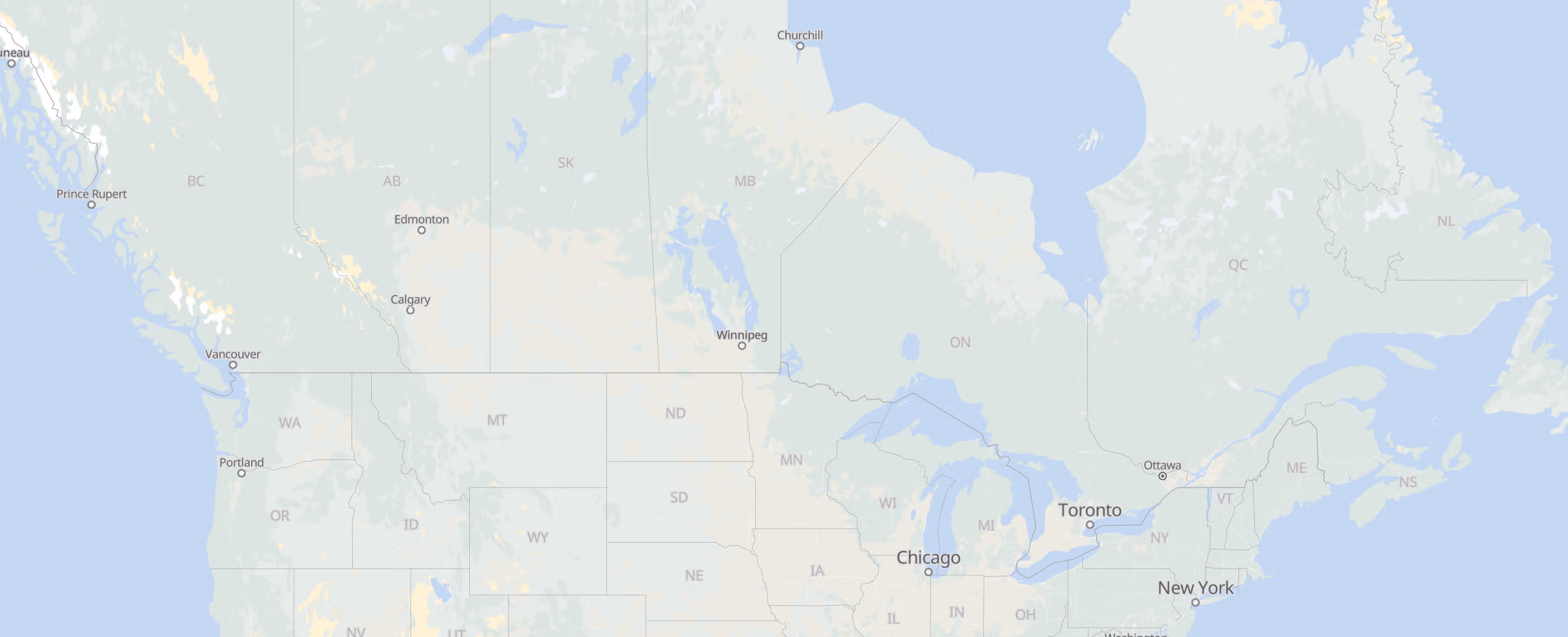 カナダ cities map
