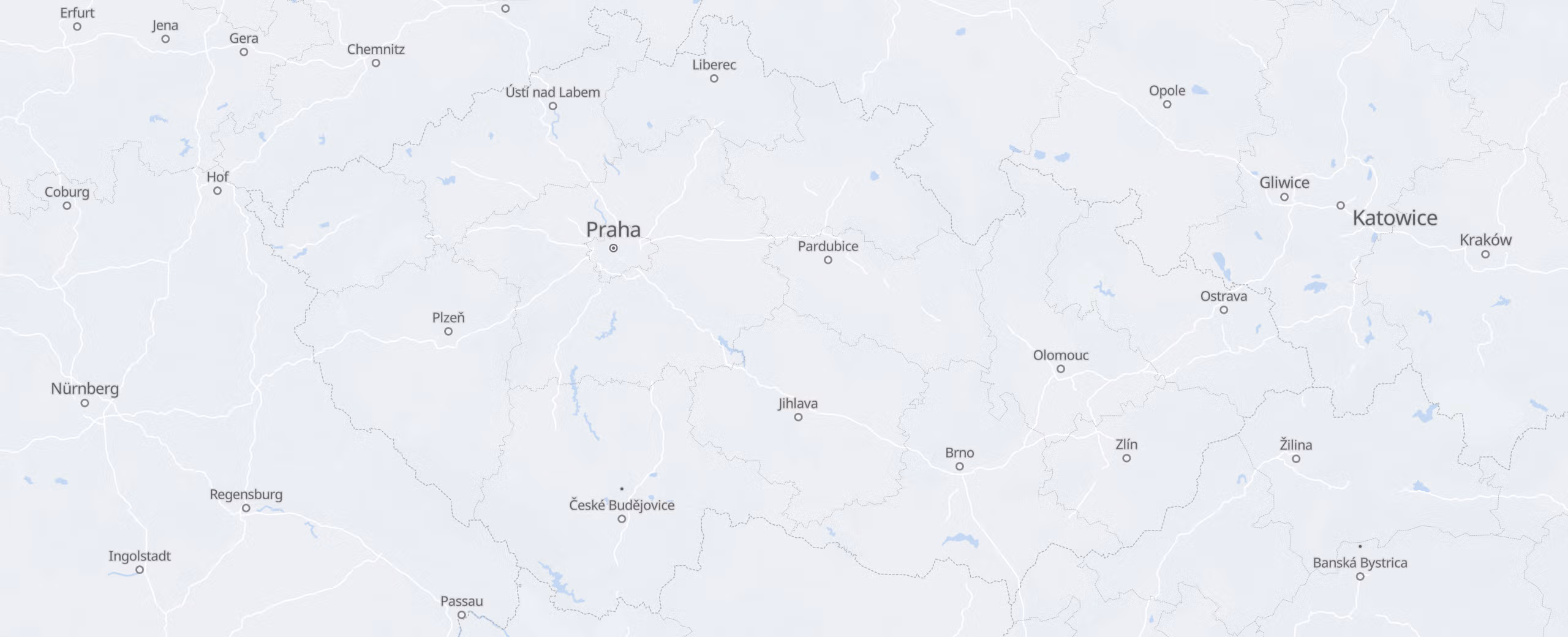チェコ cities map