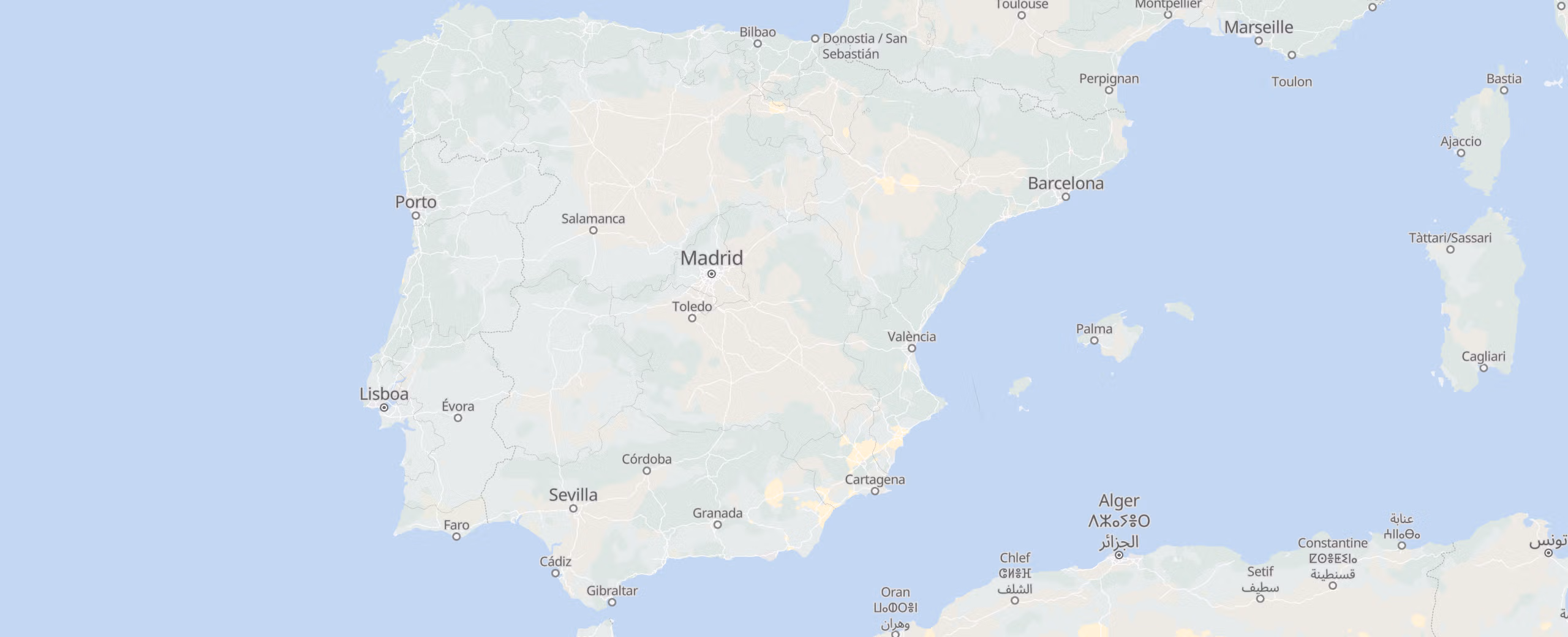 スペイン cities map
