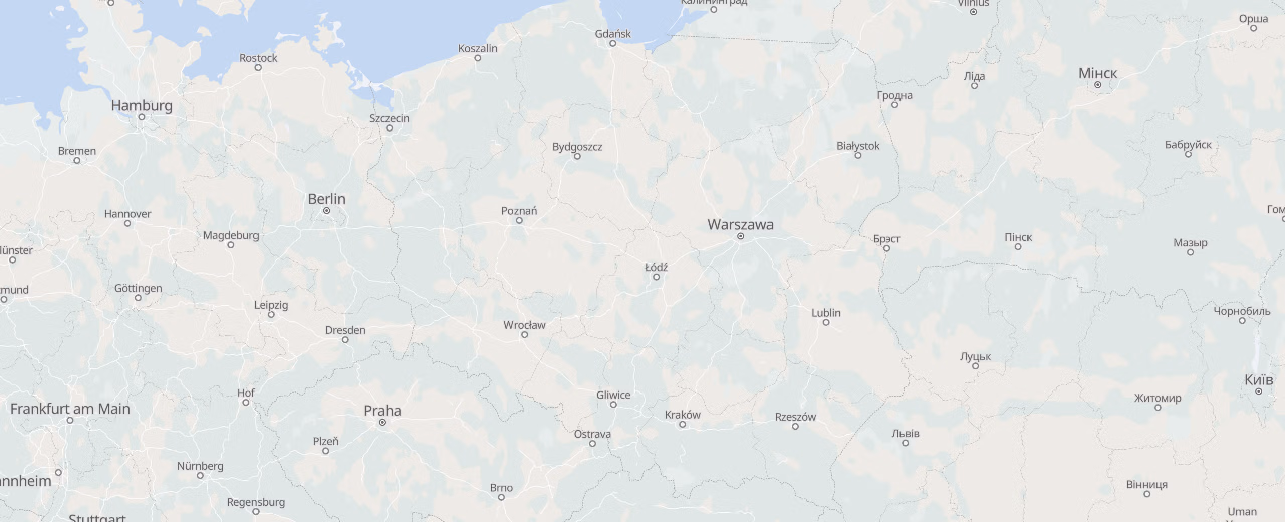 ポーランド cities map