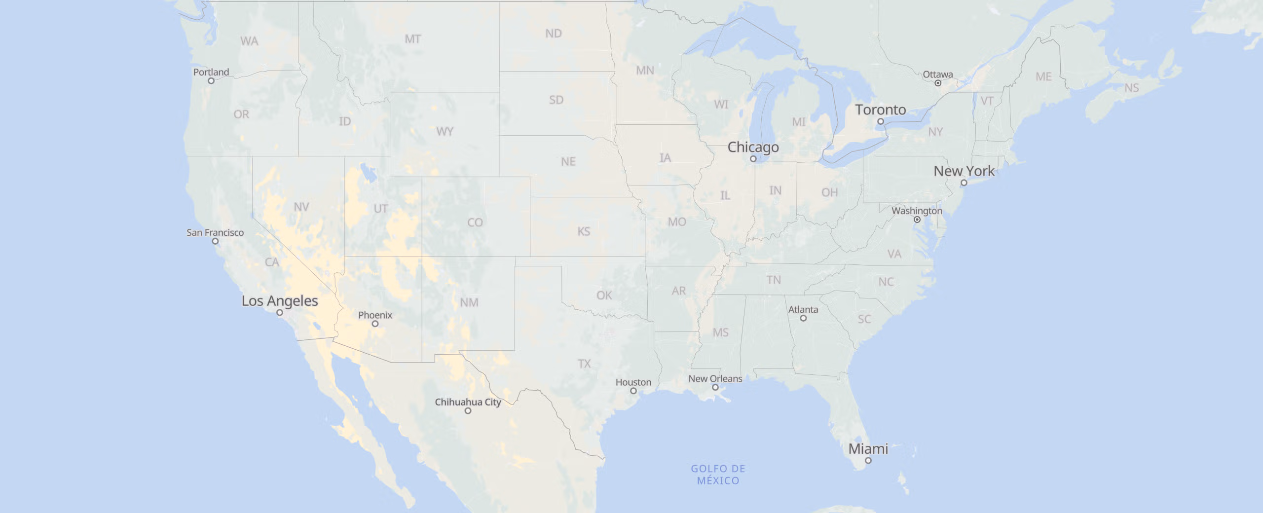アメリカ合衆国 cities map