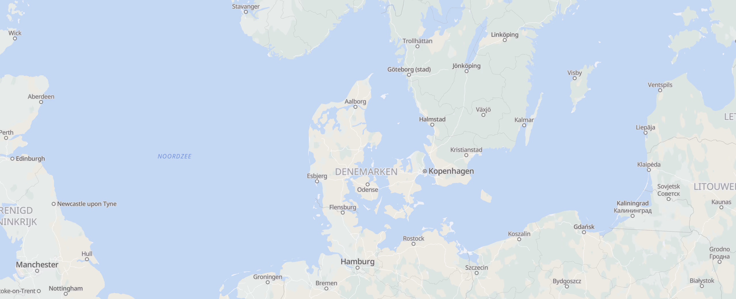 Denemarken cities map