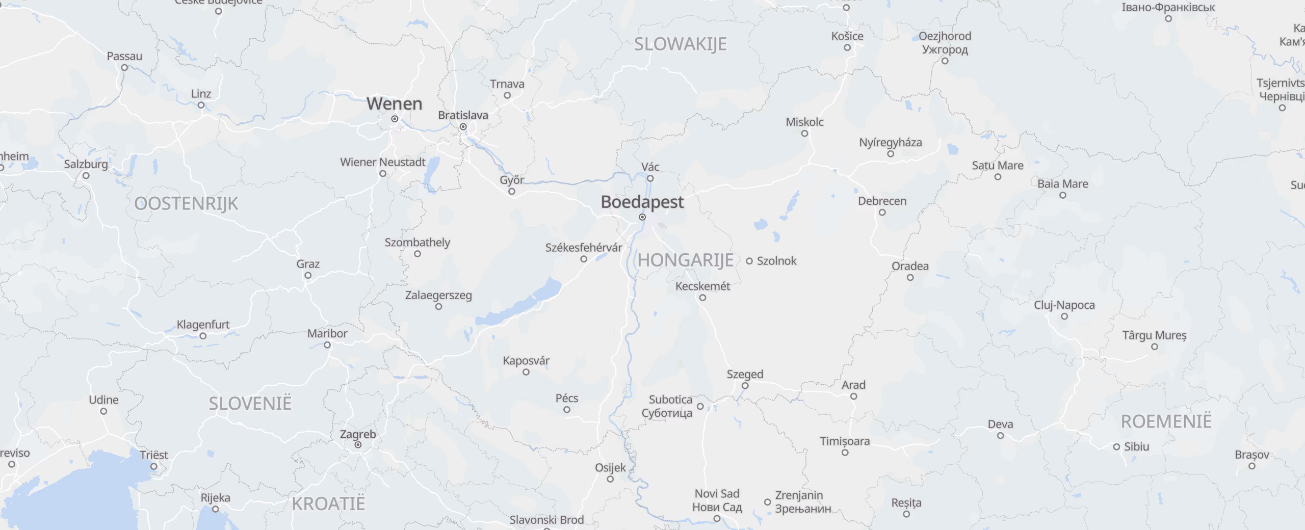 Hongarije cities map
