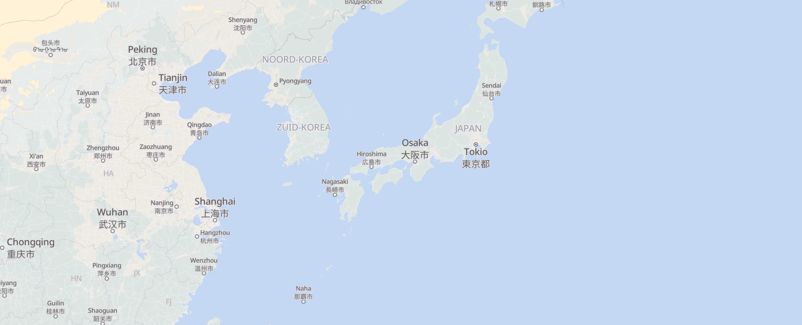 Japan cities map